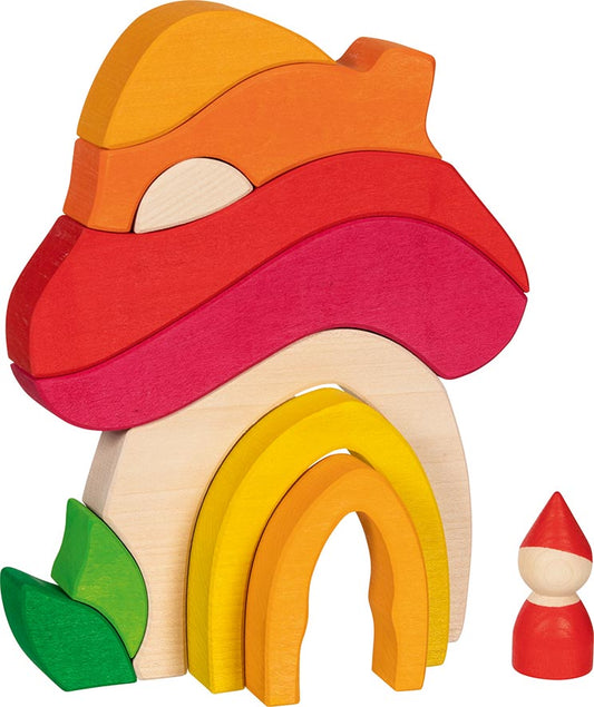 Mushroom Stacking House with Gnome